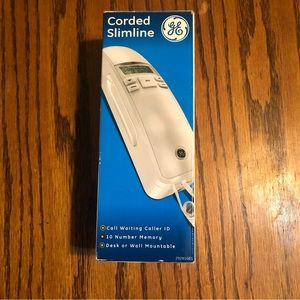 Electronics Phone GE Corded Slimline Phone Model 29281GE1-A Call Waiting Caller